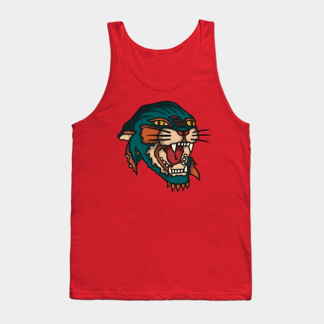 tiger roaring Tank Top by leximages 